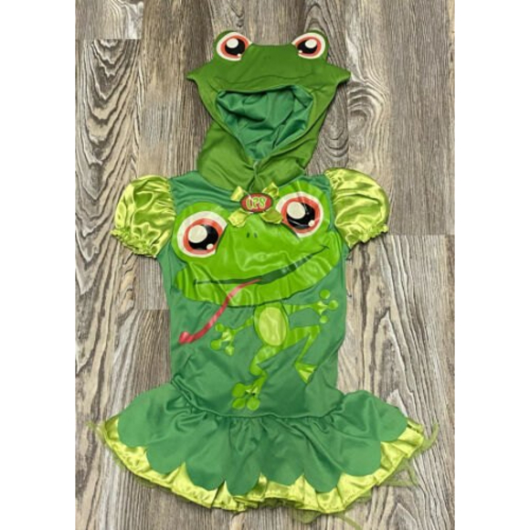 Hasbro Littlest Pet Shop Frog Costume Small 4-6X Halloween Party Dress Green LPS - Picture 1 of 9